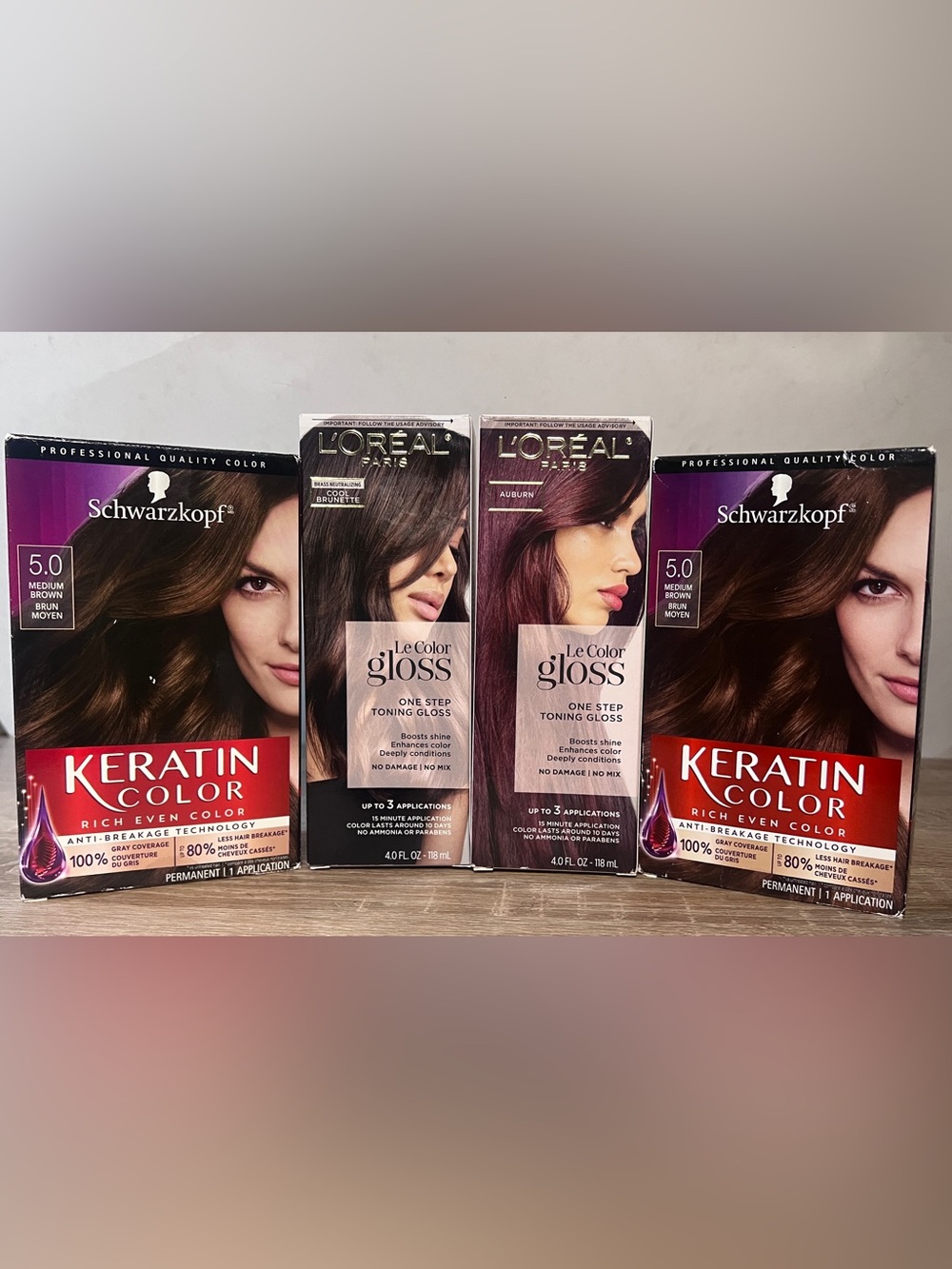 NEW Hair Color Dye Bundle Schwarzkopf Keratin & L’Oréal LeColor Toning Gloss